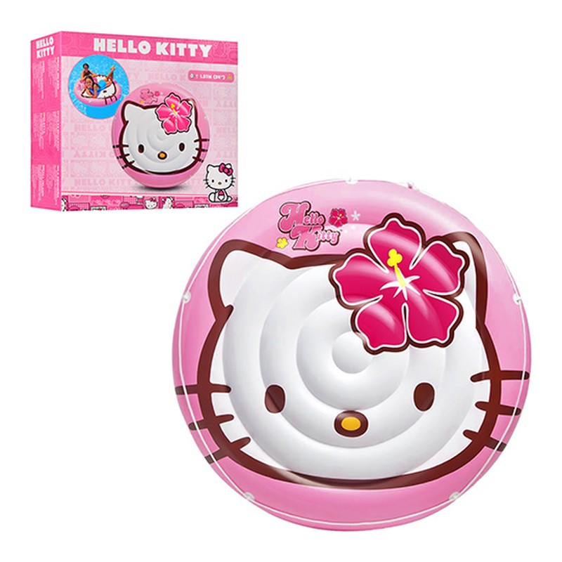 Детский плотик Intex Hello Kitty 56513 надувной круглый 137 см с веревкой, нагрузка до 40 кг, фото 1
