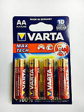 Батарейка Varta max tech AA,LR6,алкалінова,пальчикова за одну батарейку