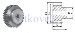 Зубчата шестерня FM 1.0 модуль 15mm-100зуб., фото 6