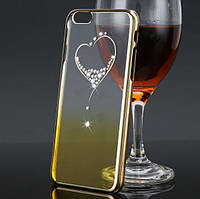 Чохол для iPhone 6 двоколірний зі стразами