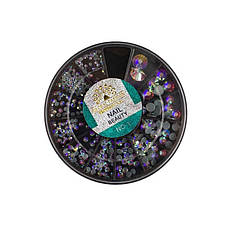 Камені Зварівські Global у контейнері карусель (SS3-SS-8, колір AB)