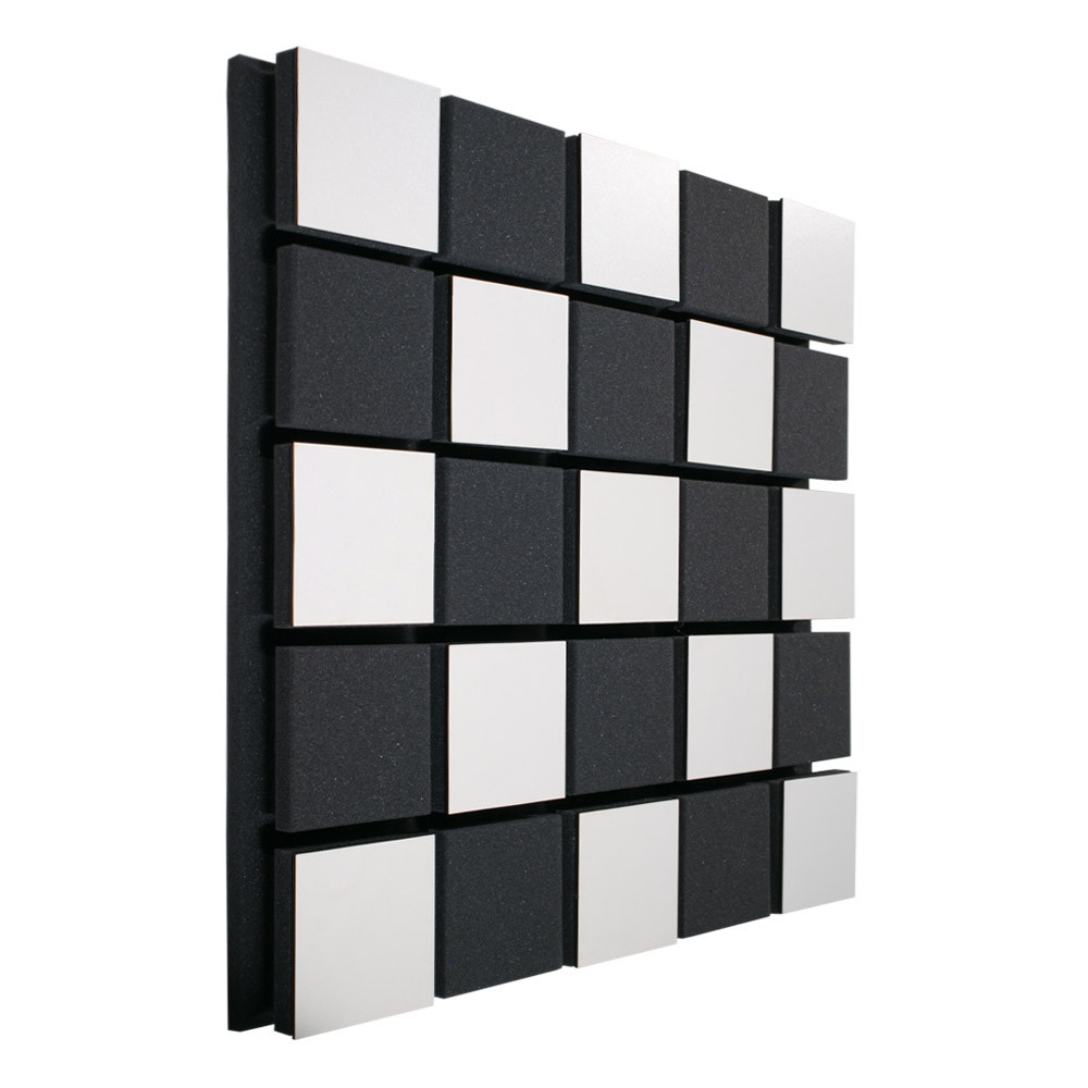 Акустическая панель Ecosound Tetras Acoustic Wood White 50x50см 53мм цвет черно-белый - фото 1 - id-p530436474