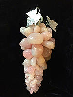 Виноград із натурального каменю 25 см. Рожевий кварц (L)