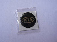 Наклейка s круглая KIA 20х20х1.2мм силиконовая эмблема логотип марка бренд в круге на авто КИА