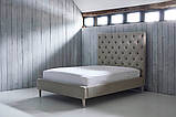 Двоспальне ліжко "Cap" 160*200 з м'яким високим узголів'ям з плиток, фото 3