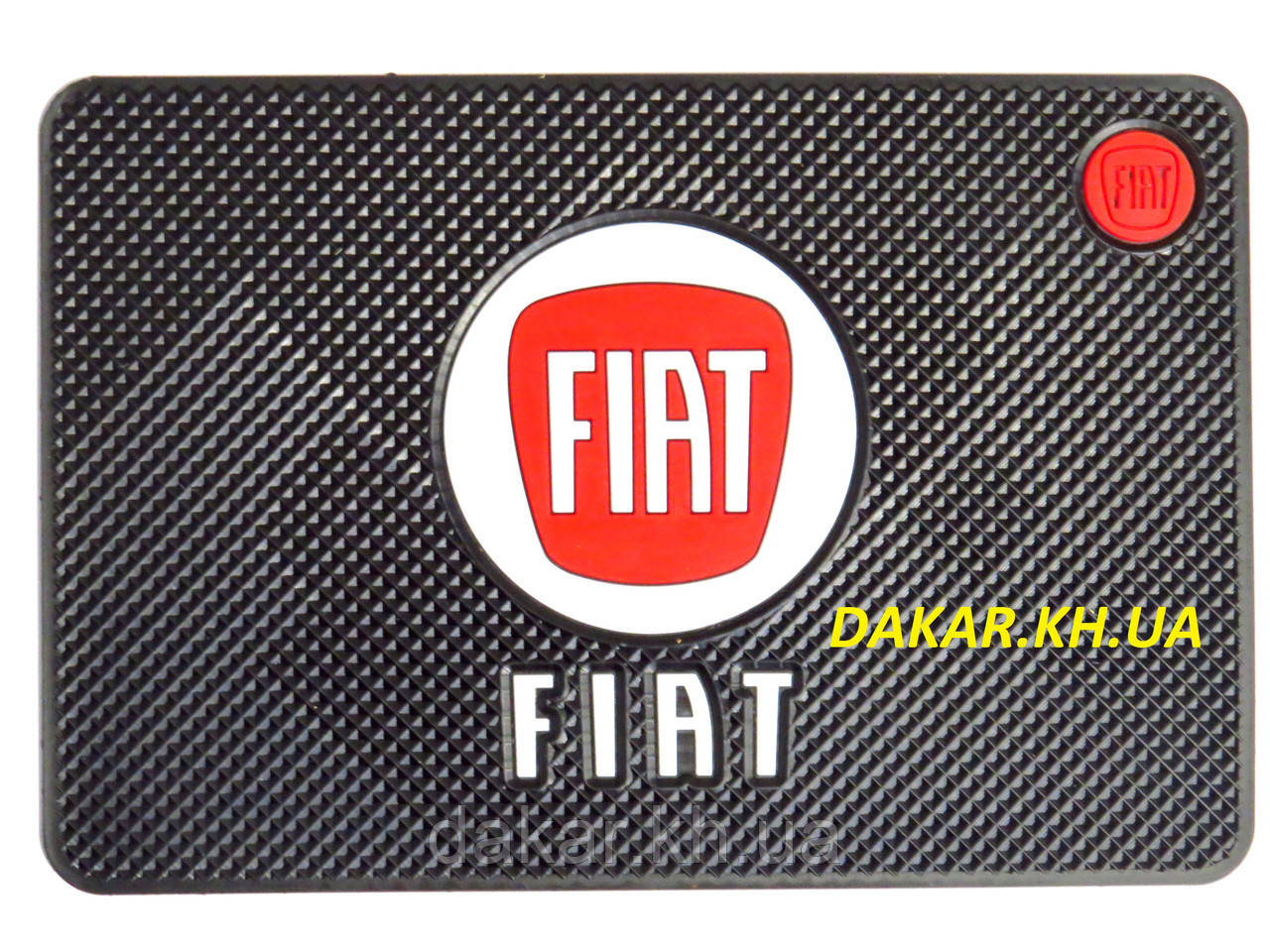 Fiat Антиковзкий силіконовий килимок на торпедо з логотипом v2 Фіат, фото 1