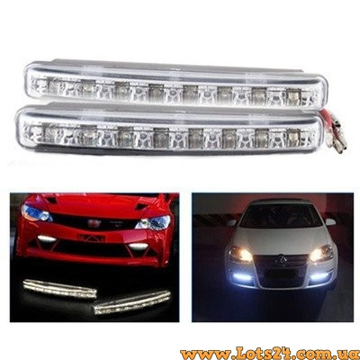 2шт Дневные Ходовые Огни 8 LED DRL светодиодные ДХО фонарь - фото 1 - id-p530633491