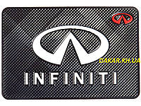 Infiniti Антискользящий силиконовый коврик на торпедо с логотипом v2 Инфинити