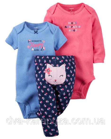 Набір — трійка для дівчинки Carters, 24 міс! Заміри., фото 1