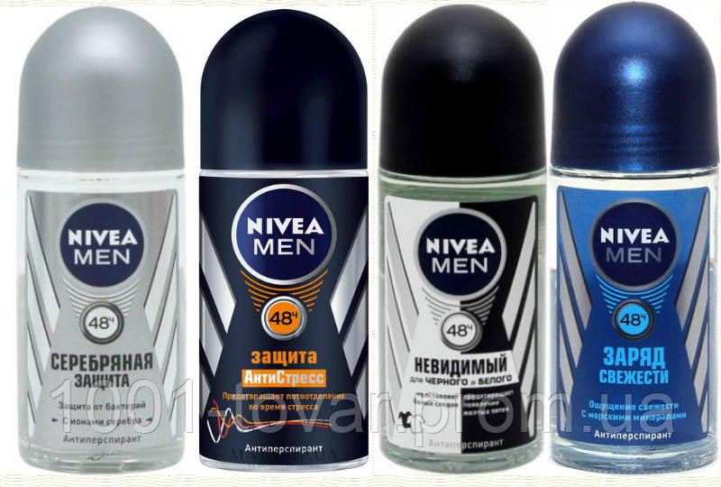 Кульковий дезодорант для чоловіків Nivea Man, 50 мл, 1 шт. на вибір