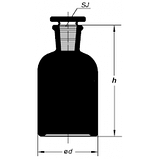 Бутель 250 мл із прибираним корком, вузьке горло (темне), фото 2