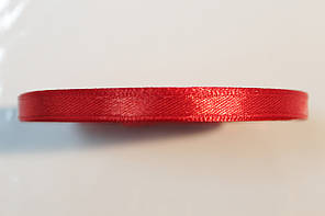 Стрічка атласна 5 мм. Червона.Цина за 1 м