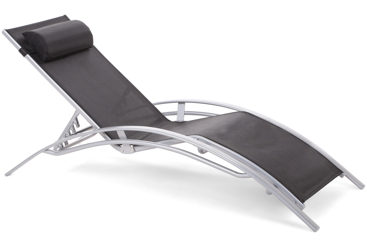 Лежак на дачу Aruba Silver / Black