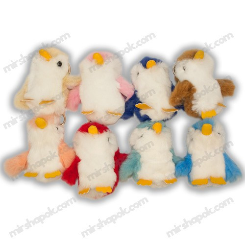 Хутряний брелок пінгвін, довжина 15 см, KM02, фото 1