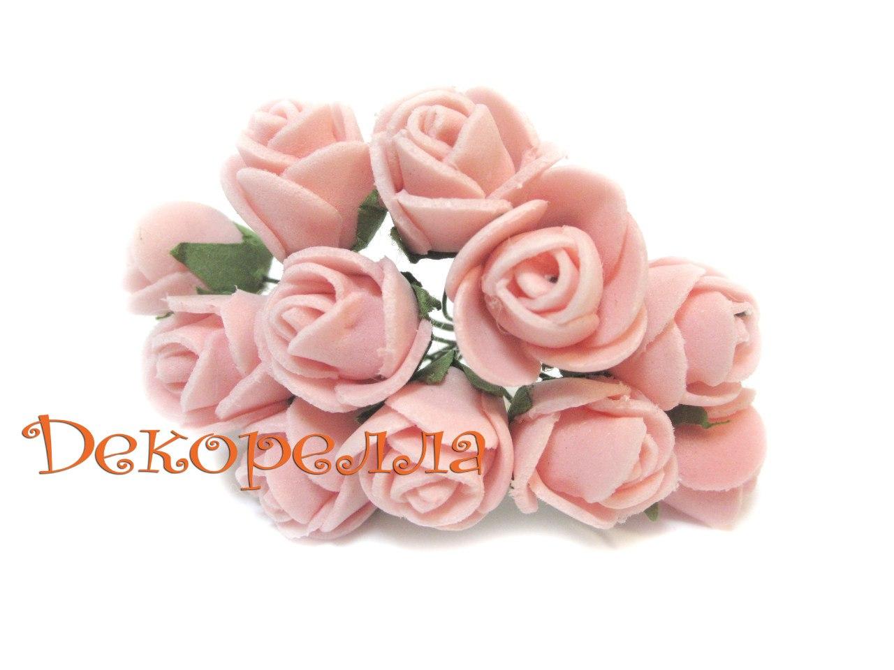 Букет роз из фоамирана 2см (персиковые) - фото 1 - id-p530950136