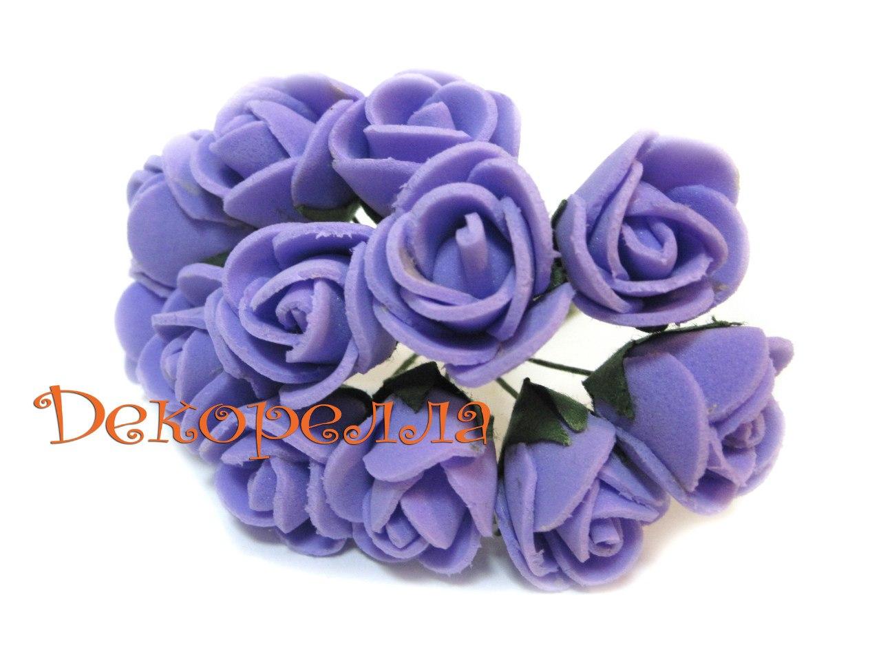Букет троянд з фоамирана 2см (фіолетові)