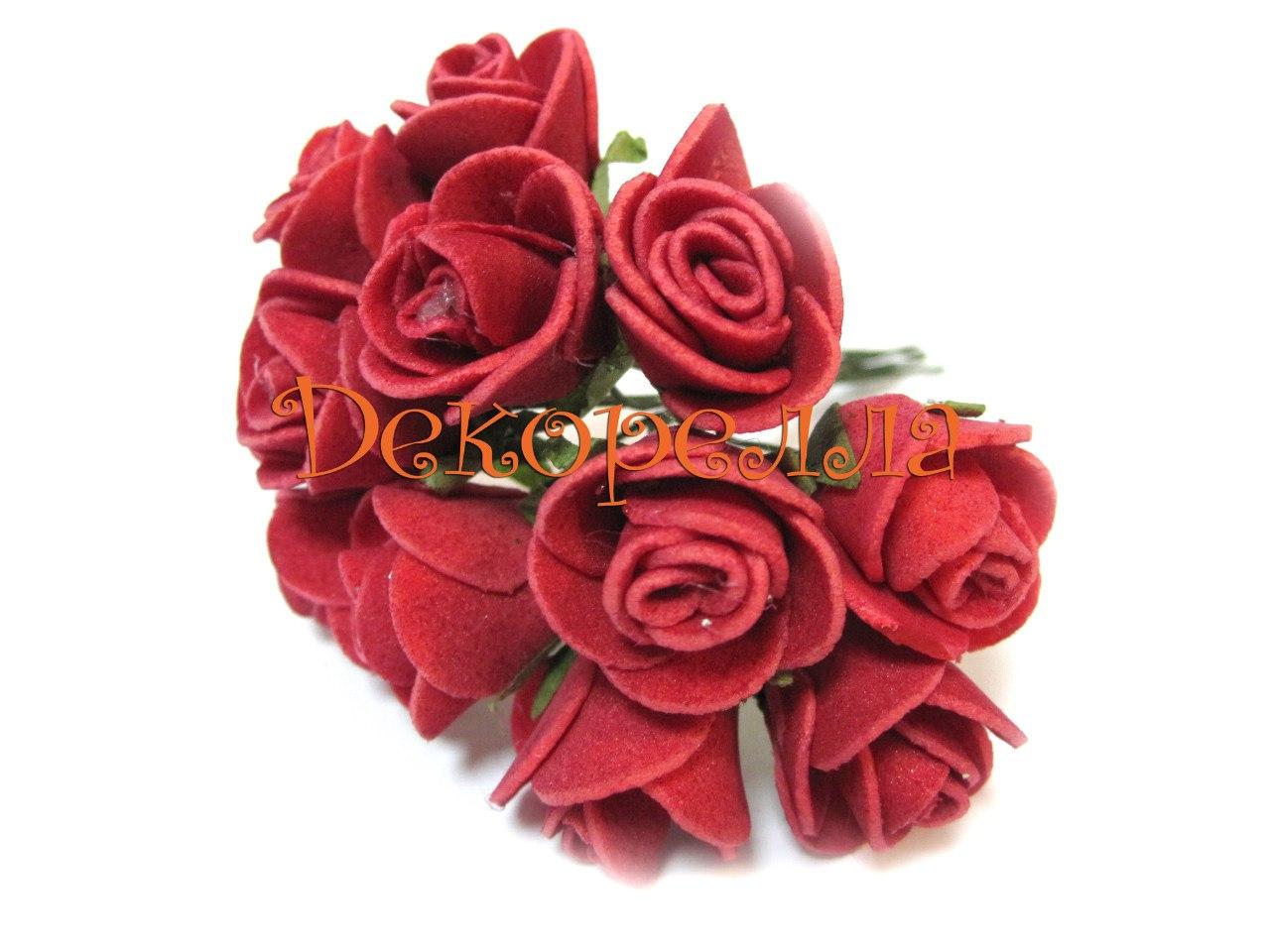 Букет троянд з фоамирана 2см (червоні)