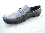 Чоловічі шкіряні мокасини-туфлі великі розміри 46-49 р-р, фото 5