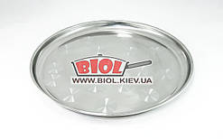 Таця 35 см кругла з неіржавкої сталі