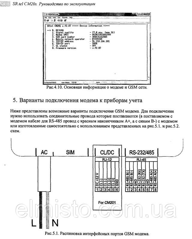 Паспорт модема QUECTEL M95 (модуль SR.tel CM202​)