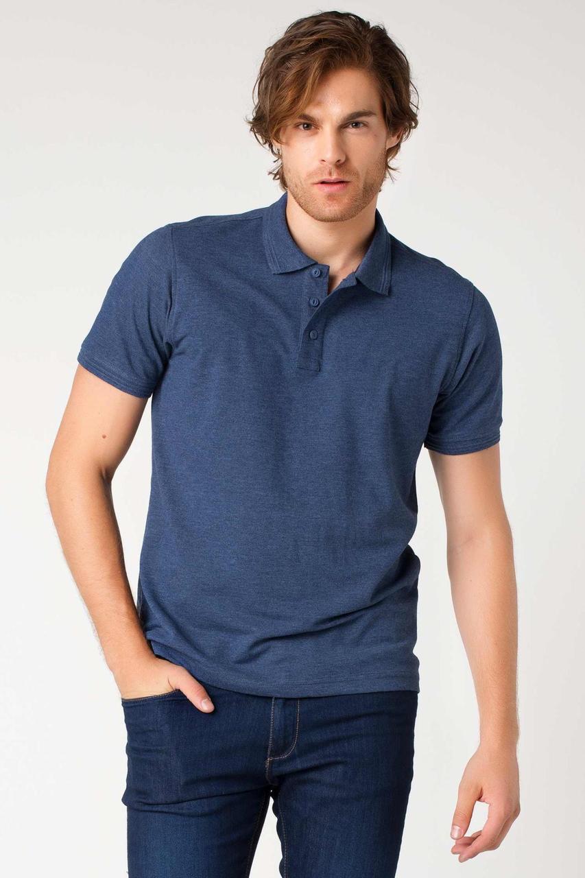 Чоловіче поло De Facto синього кольору
