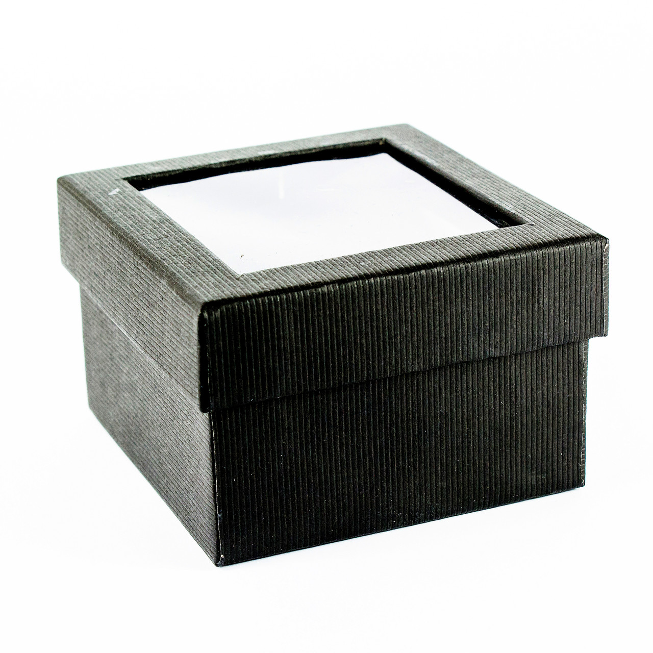 Подарочная коробка для часов или браслета с окошком черная 9 x 9 x 6 см - фото 2 - id-p10715866