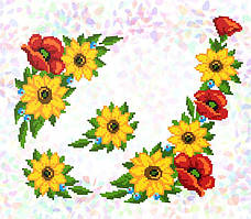 Водорозчинний флізелін Confetti "Соняшники та маки"