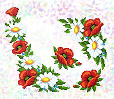 Водорозчинний флізелін Confetti "Маки та ромашки"