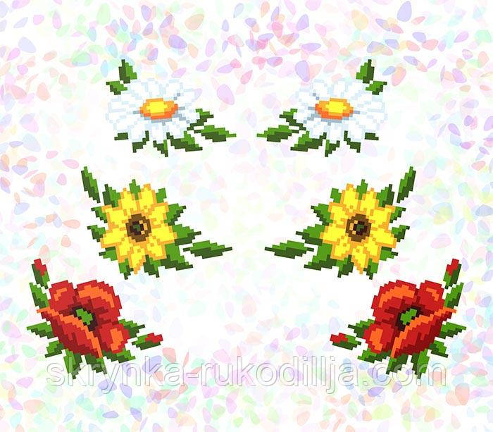 Водорозчинний флізелін Confetti "Ромашки, соняшники, маки"