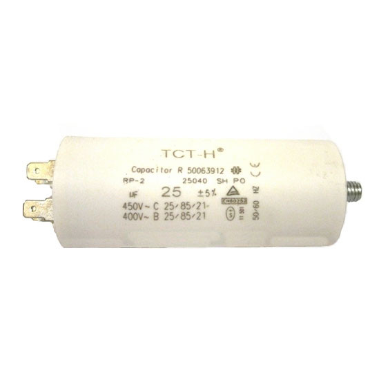 Конденсатор робочий CBB60 25 mF (під болт)