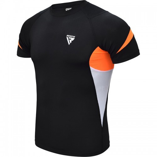 Рашгард з коротким рукавом RDX Lycra Orange S