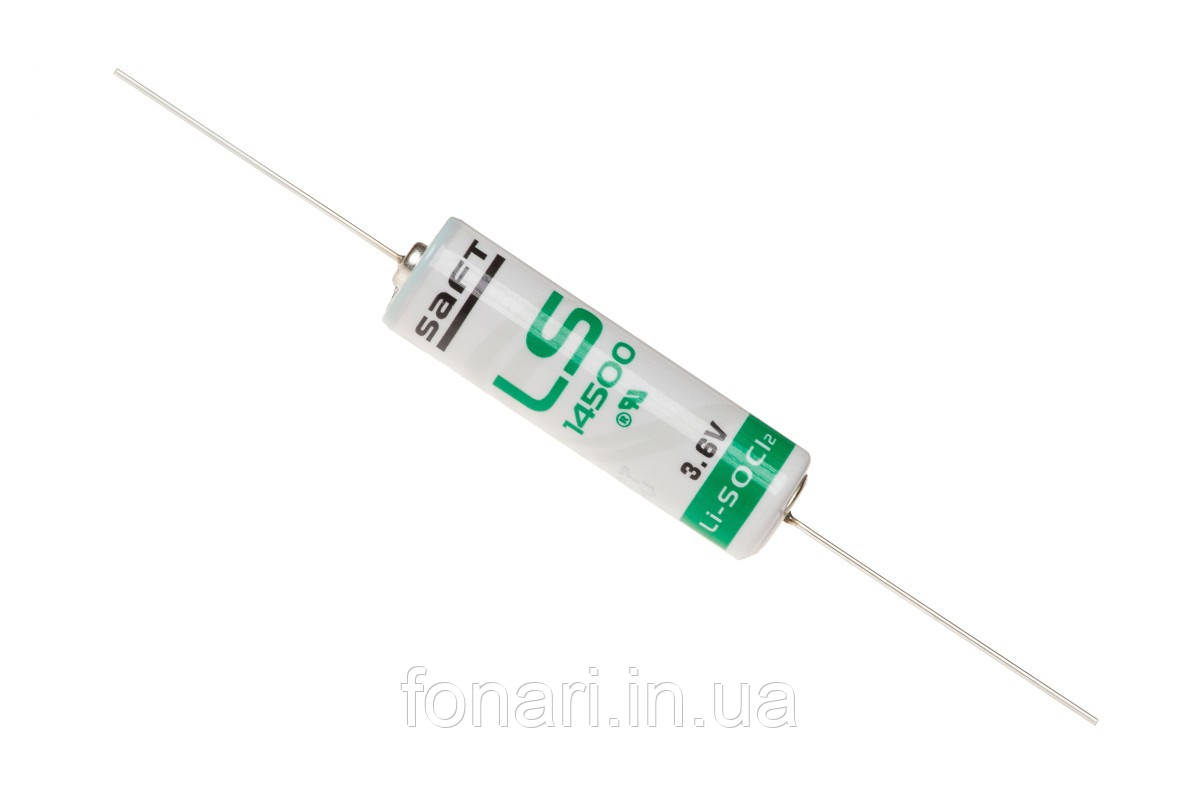 Батарейка SAFT LS14500 CNA/AA, 2600 mAh, 3.6V з аксіальними виведеннями