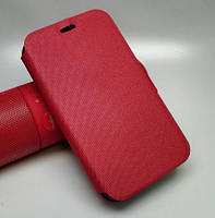 Чехол книжка для Samsung J1 / J100 противоударный с магнитом Book Cover красный