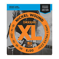 Струны D`ADDARIO EJ20 XL JAZZ EXTRA LIGHT 10-49