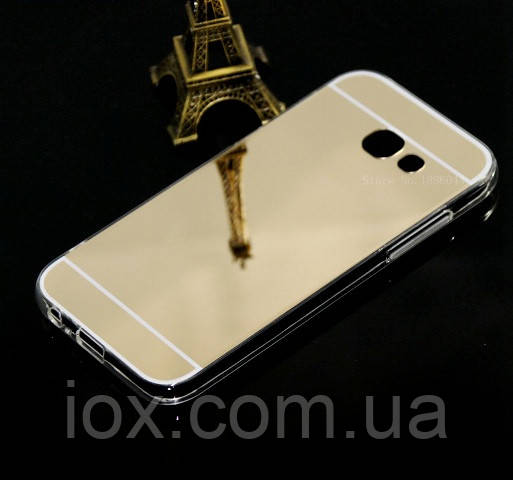 Дзеркальний золотистий силіконовий чохол для Samsung Galaxy A5 2017, фото 1