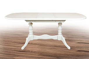 Стіл овальний розкладний на двох ніжках Вавілон Мікс меблі, колір білий, фото 2