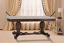 Стіл обідній великий для кухні і вітальні в класичному стилі Барон Мікс меблі, колір горіх, фото 4