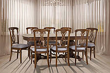 Стіл обідній великий для кухні і вітальні в класичному стилі Барон Мікс меблі, колір горіх, фото 3