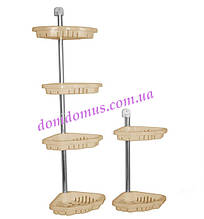 Полиця кутова для ванної "Фіалка" бежева D-09