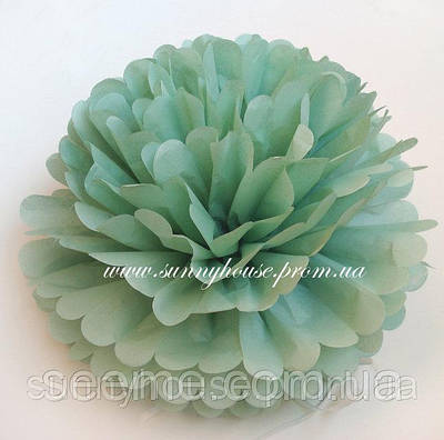Паперові помпони з тиш'ю «Cedar Green», діаметр 25 см.