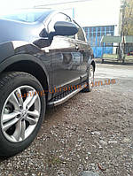 Боковые площадки из алюминия BlackLine для Nissan Qashqai 2006-2011