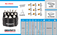 Фрезы профильные (диаметр 8 мм), компл. 12 шт, GRAPHITE 57H210.