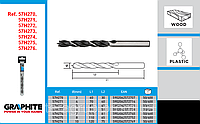 Сверло по дереву спиральное, GRAPHITE 57H270 - 57H271 - 57H272 - 57H273 - 57H274 -57H275 - 57H276.