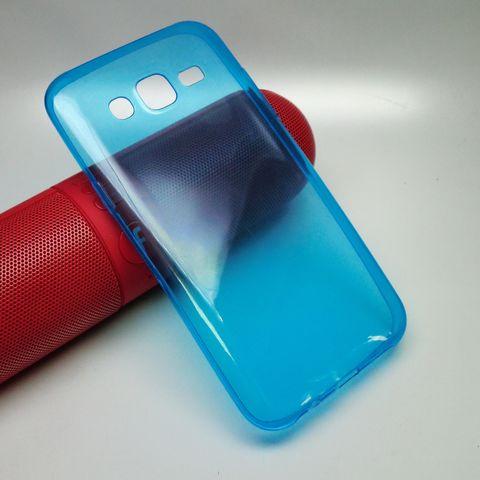 Чехол для Samsung J500 / J5 (2015) силиконовый прозрачный Ultra Thin синий - фото 1 - id-p531853455
