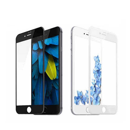 Захисне скло для Apple iPhone 5/5S/SE чорне та біле, фото 1