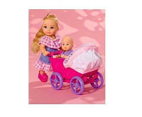 Кукла Еви с малышом в коляске Evi Simba