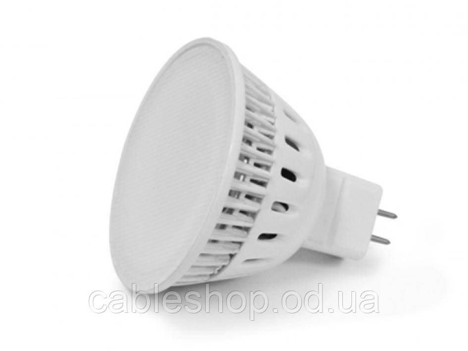 Лампа світлодіодна LED JCDR 3W MR16 18LED 3000K 220V матів.алюм.