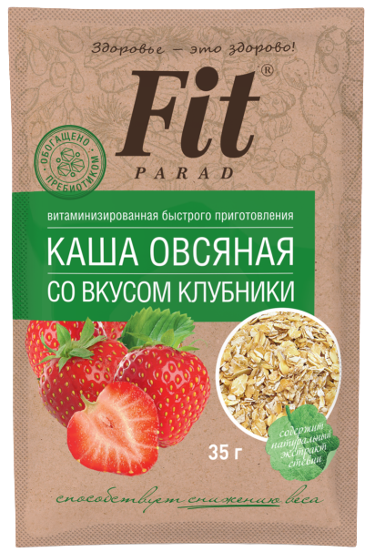 

Каша овсяная ФитПарад вкус Клубника пакет-саше (35 грамм)