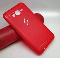 Чехол для Samsung J7 / J700 (2015) / J7 Neo / J701 силиконовый противоударный Creative Case красный
