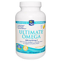 Nordic Naturals, Ultimate Omega, со вкусом лимона, 1000 мг, 180 желатиновых капсул